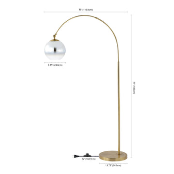 Nora 71" Coastal Vintage Iron LED Floor Lamp - JONATHAN Y